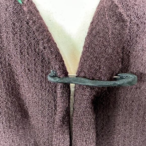 Omega Women Wool Silk Blend Open Front Cardigan Sz 1 Brown Made in Australia - Picture 6 of 12